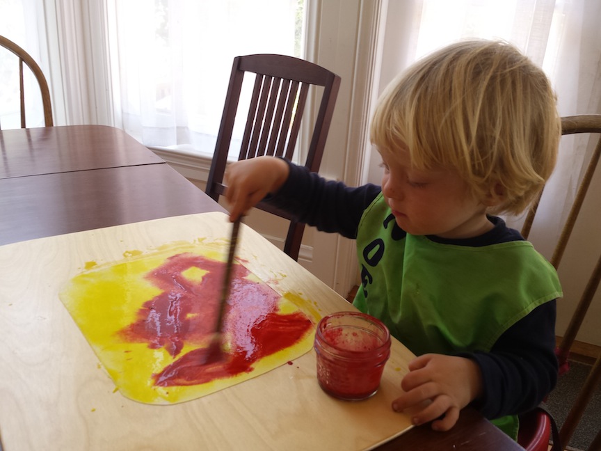 Inspirations from a Waldorf Kindergarten #2:   Painting Day